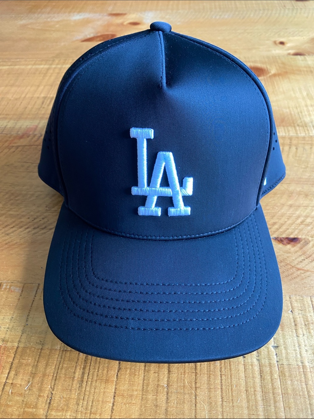 True Black ‘47 Brand Los Angeles Dodgers Snapback Hat with Nylon Mesh Crown